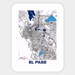 EL Paso - United States MilkTea City Map Sticker